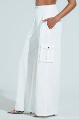 BUTTERCUP CARGO TROUSER IN WHITE