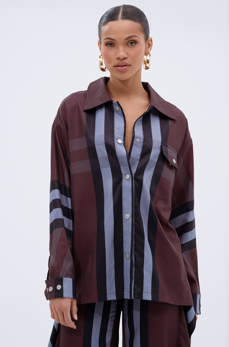 LUXURY LIFE PLAID BUTTON DOWN