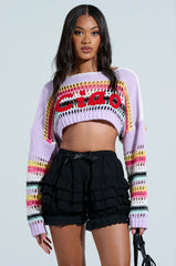 CIAO KNITTED CROPPED SWEATER