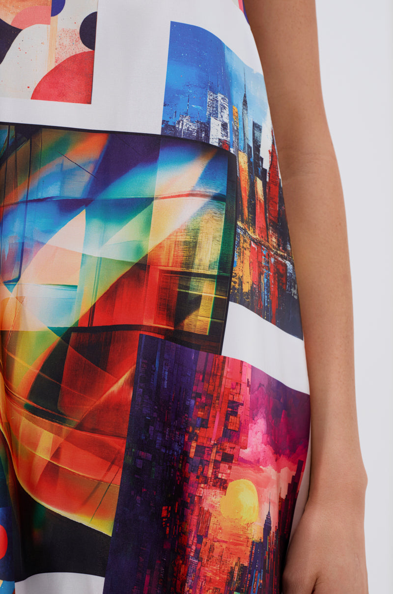 PUT ME IN A MUSEUM PRINTED MIDI DRESS