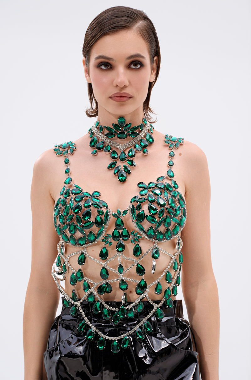 LUCKY ME RHINESTONE BLOUSE