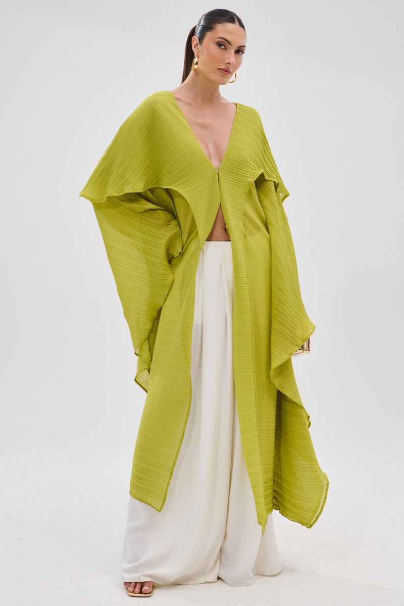 FLY AWAY WITH ME BLOUSE IN CHARTREUSE