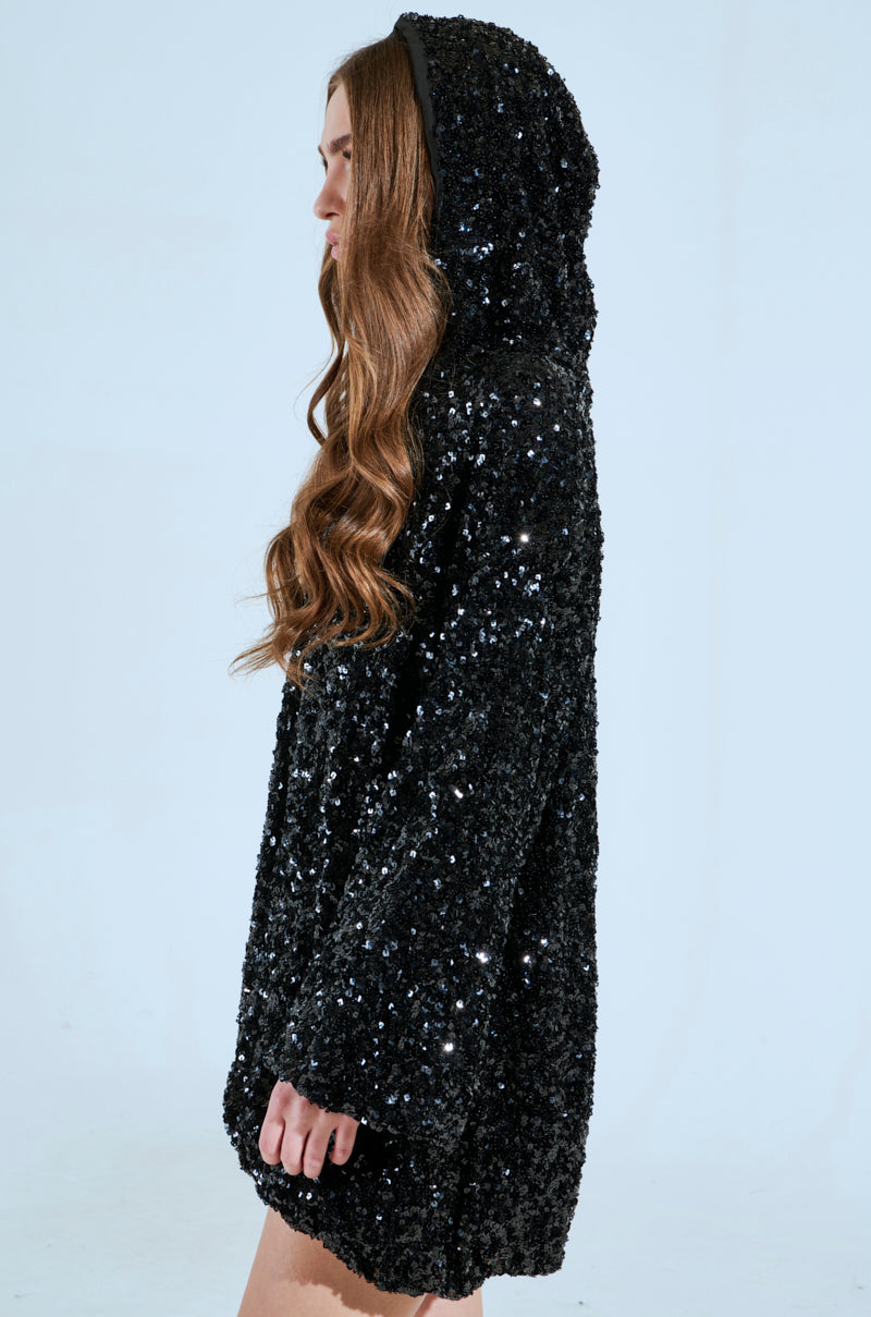 GISELLE SEQUIN SWEATSHIRT DRESS