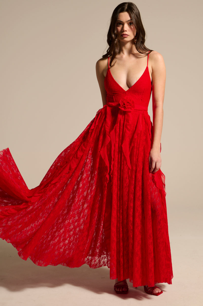 MISS AMERICANA RUFFLE DRESS AND NECKLACE SET