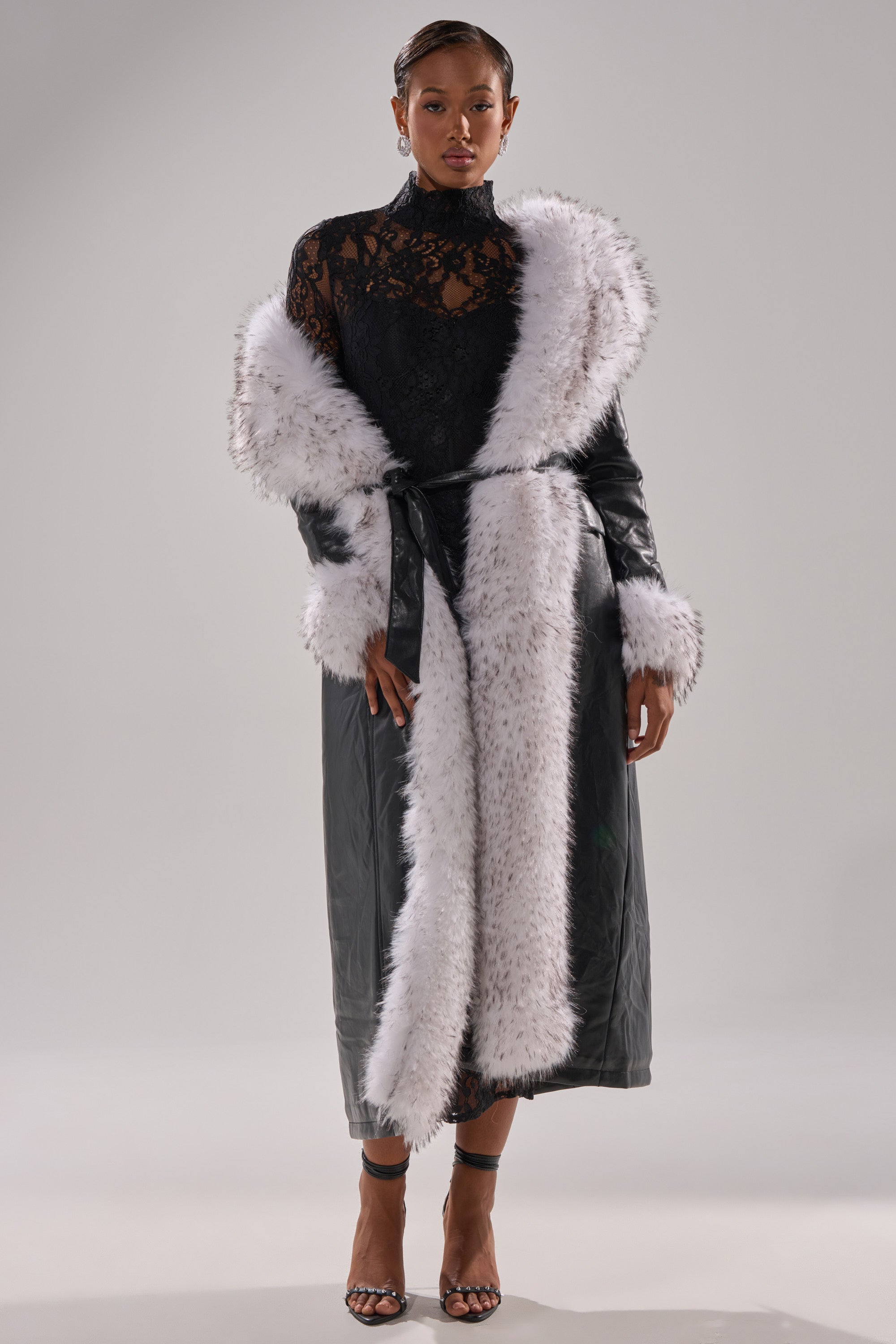 FIONA BUTTER LUXE FUR TRIM TRENCH