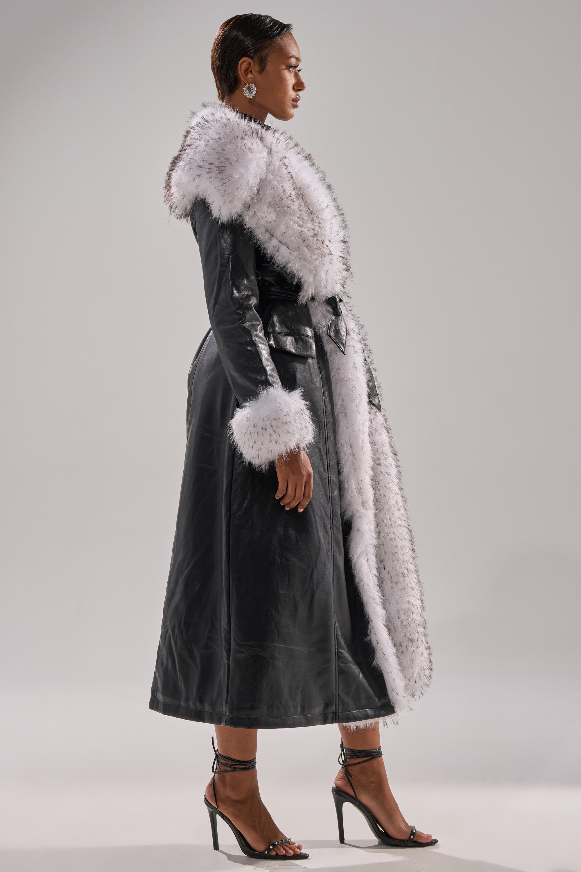 FIONA BUTTER LUXE FUR TRIM TRENCH