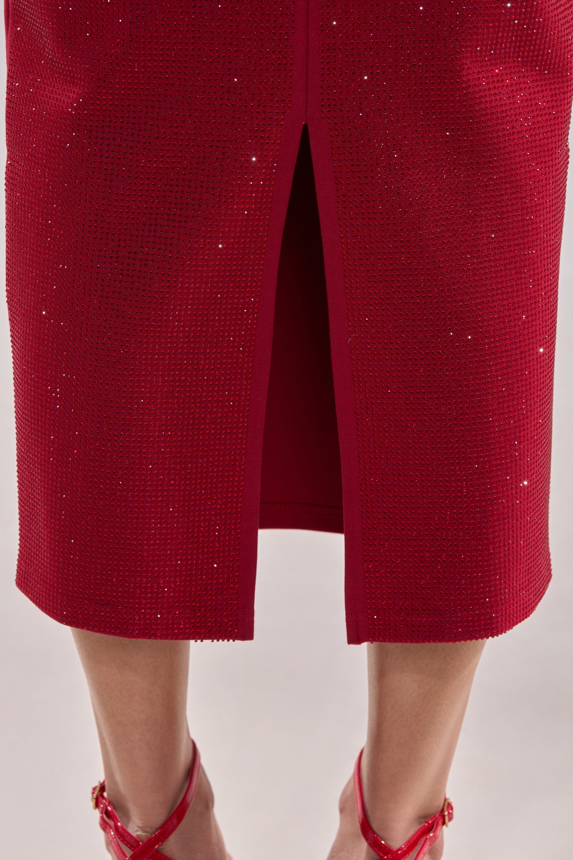 ICED OUT RHINESTONE MAXI SKIRT