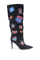 AZALEA WANG SYLRILAAA DENIM MULTI BOOT