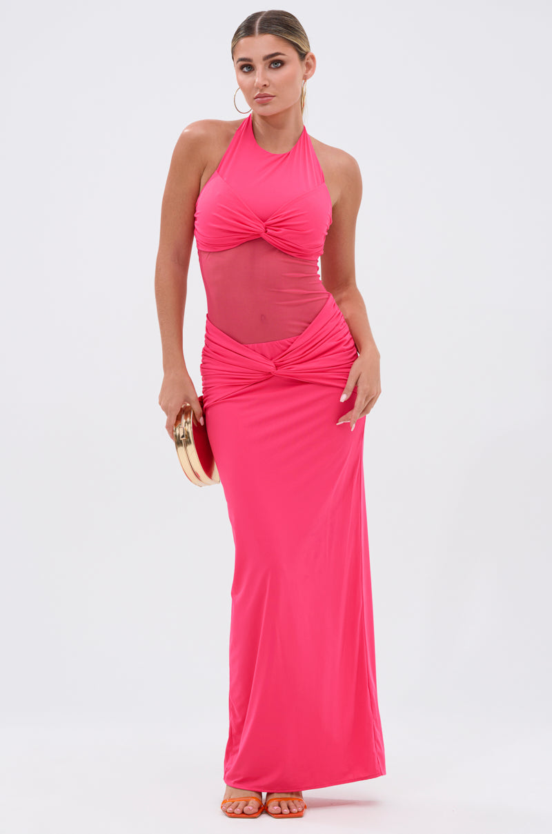 BRIGHT AS THE SKY MESH MAXI DRESS