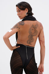 OVER EMBELLISHED HALTER TOP