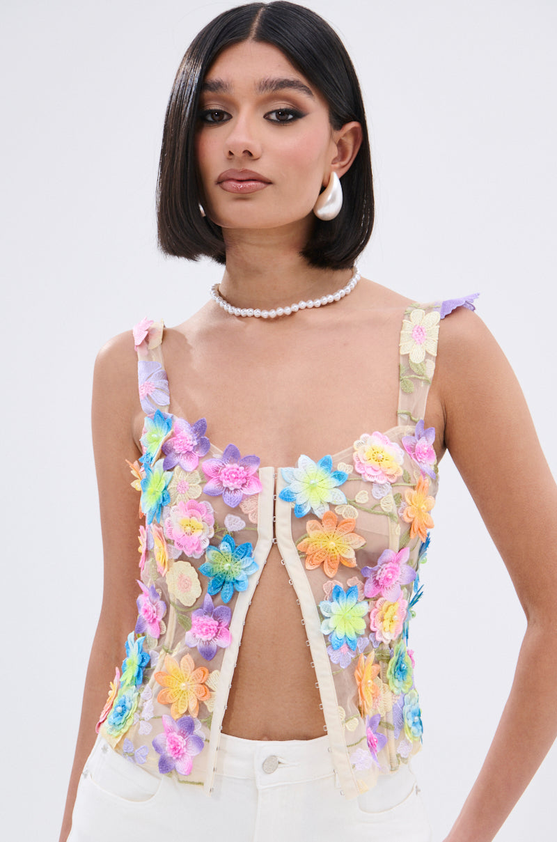 FLOWER POWER SHEER CORSET