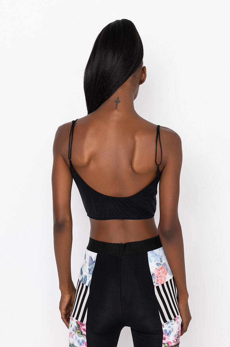 A VIBE BUSTIER CROP TOP