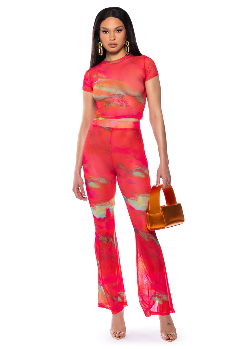 ARI PRINTED MESH TSHIRT