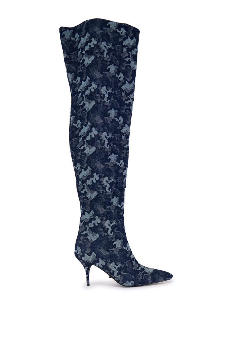 AZALEA WANG AMPLIFY BLUE CAMO BOOT