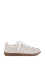 AZALEA WANG BRYAR SILVER EMBELLISHED SNEAKER