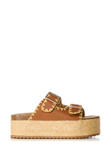AZALEA WANG CALLUNA TAN FLATFORM SANDAL