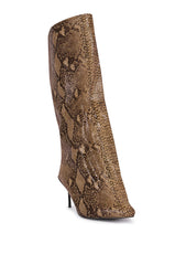 AZALEA WANG COUTURE CRAZY SNAKE BOOT