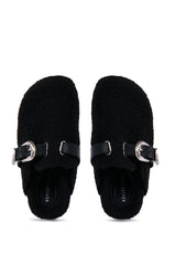 AZALEA WANG DEVANY BLACK SHERPA CLOG