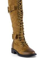 AZALEA WANG EMMOTT LACE UP BOOT