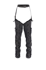 AZALEA WANG FAUSTA DENIM CHAP BOOT