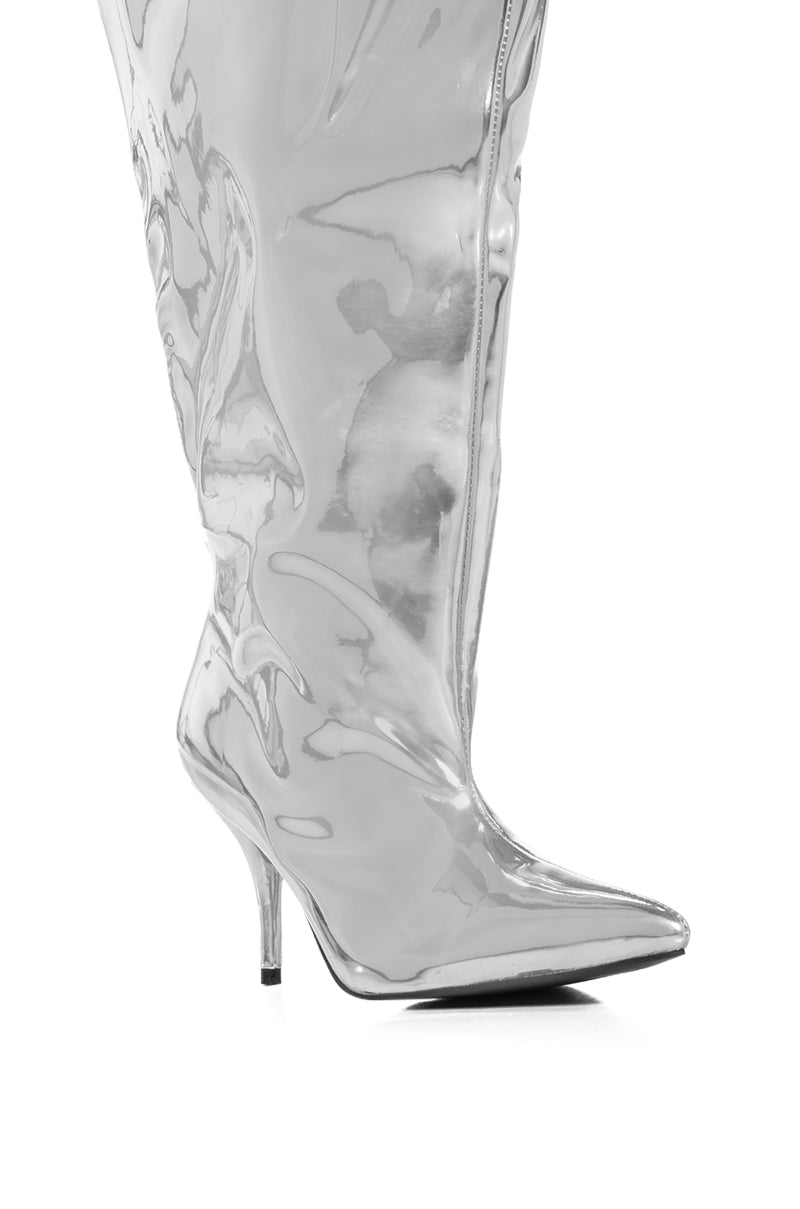 AZALEA WANG HARROWING SILVER BOOTIE