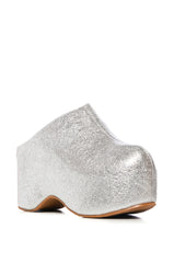 AZALEA WANG LIZZY SILVER CLOG
