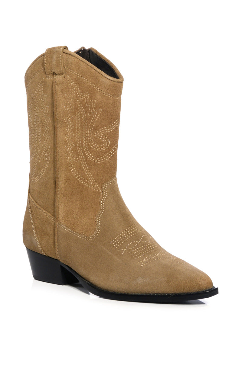 AZALEA WANG MOCO TAN WESTERN BOOT