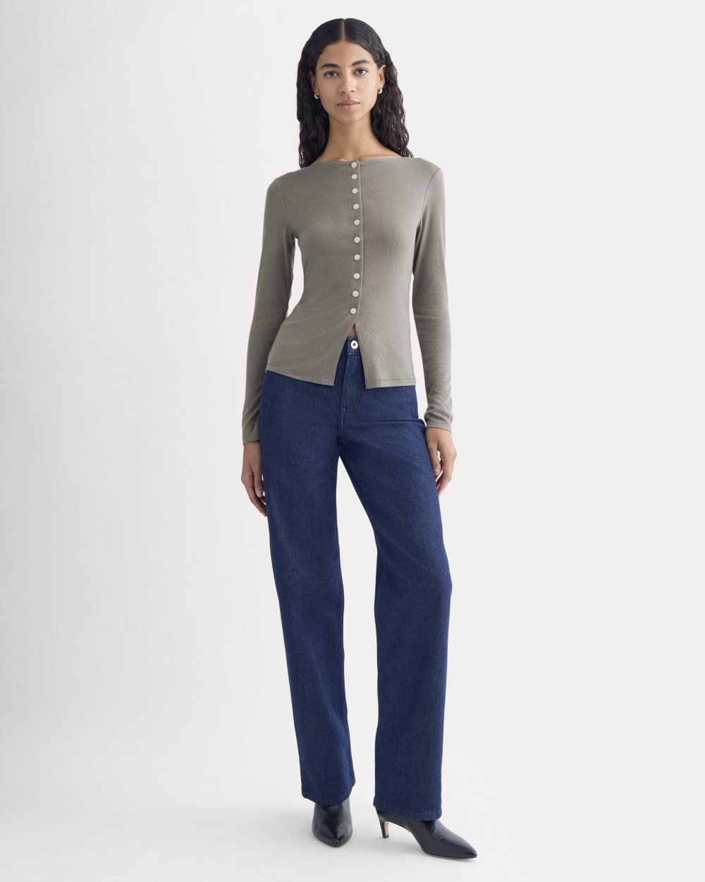 Button-Up Top in Butterluxe | Taupe