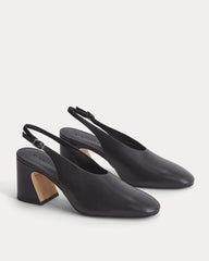 Curved Slingback Heel | Black