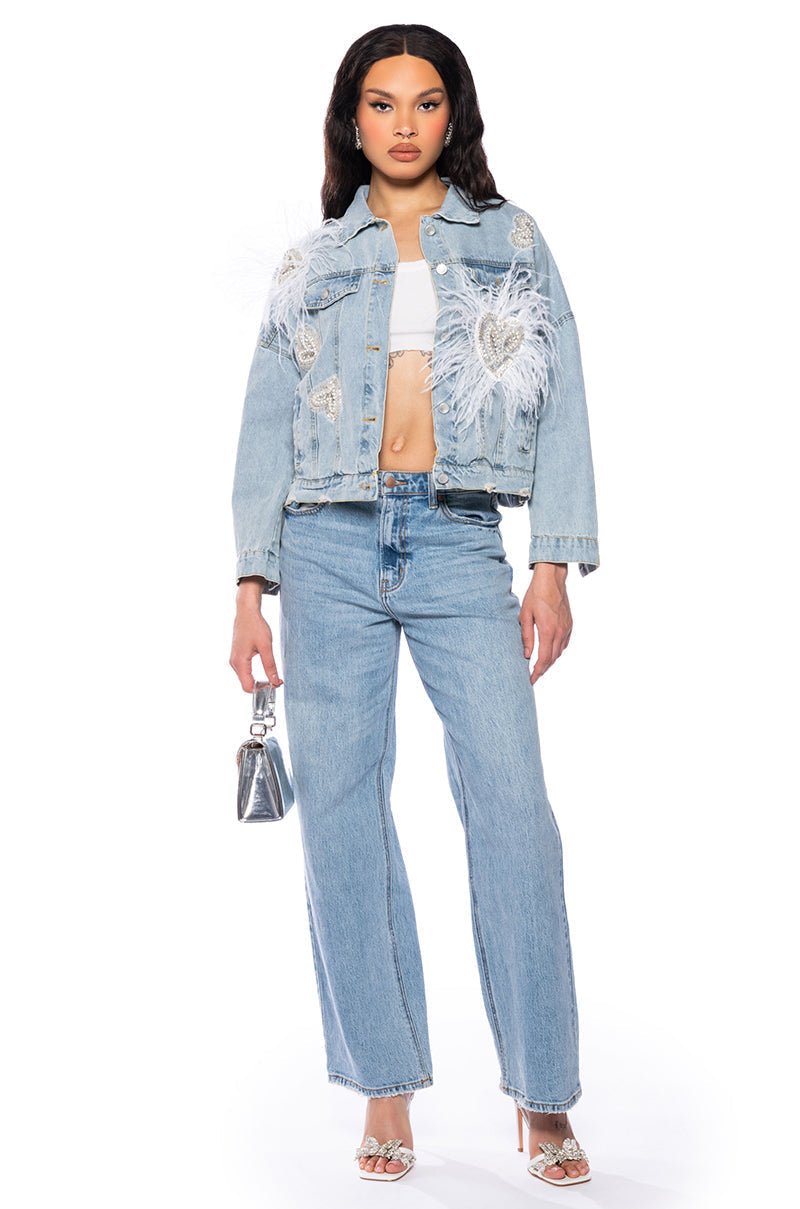 CABARET EMBELLISHED DENIM JACKET