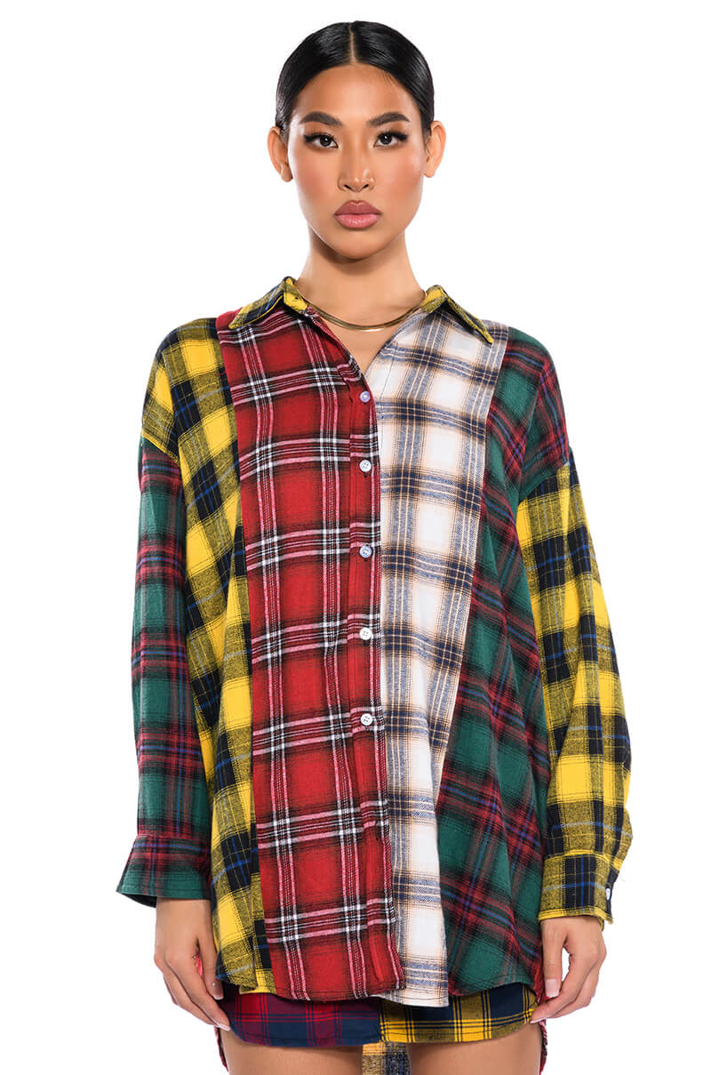 CASUALLY COOL PLAID BUTTONDOWN