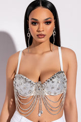 CHOSEN ONE RHINESTONE BRA TOP