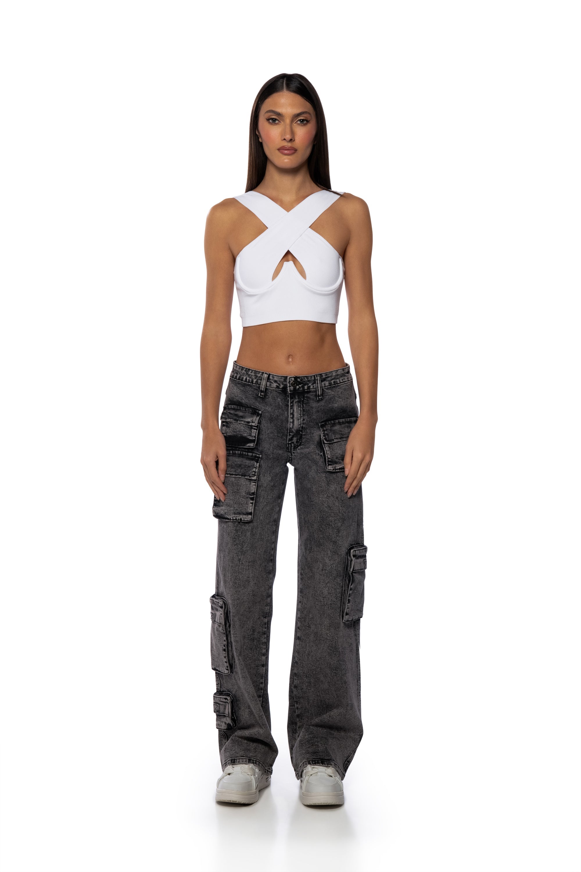 CROSS FRONT BRA TOP