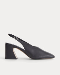 Curved Slingback Heel | Black