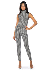 DOUBLE VISION STRIPED KNIT LEGGING