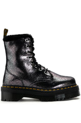 DR MARTENS JADON FUR LINED DISTRESSED METALLIC