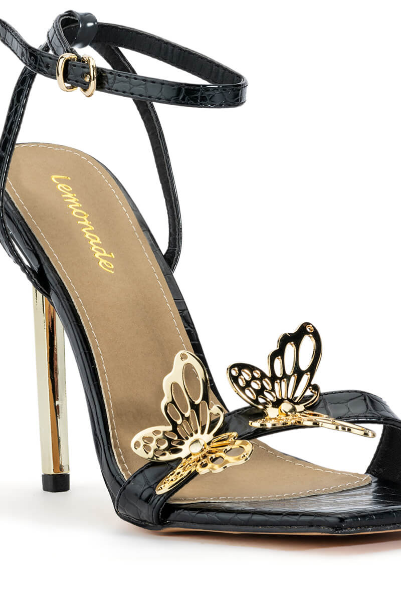 DURATION STILETTO SANDAL IN BLACK