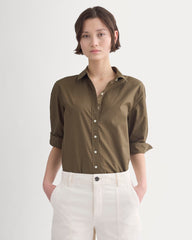 Cuff Detail Shirt in Lightweight Cotton | Beech