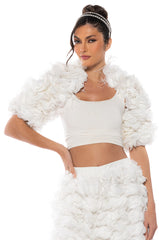 FLOWER HALF JACKET SHRUG