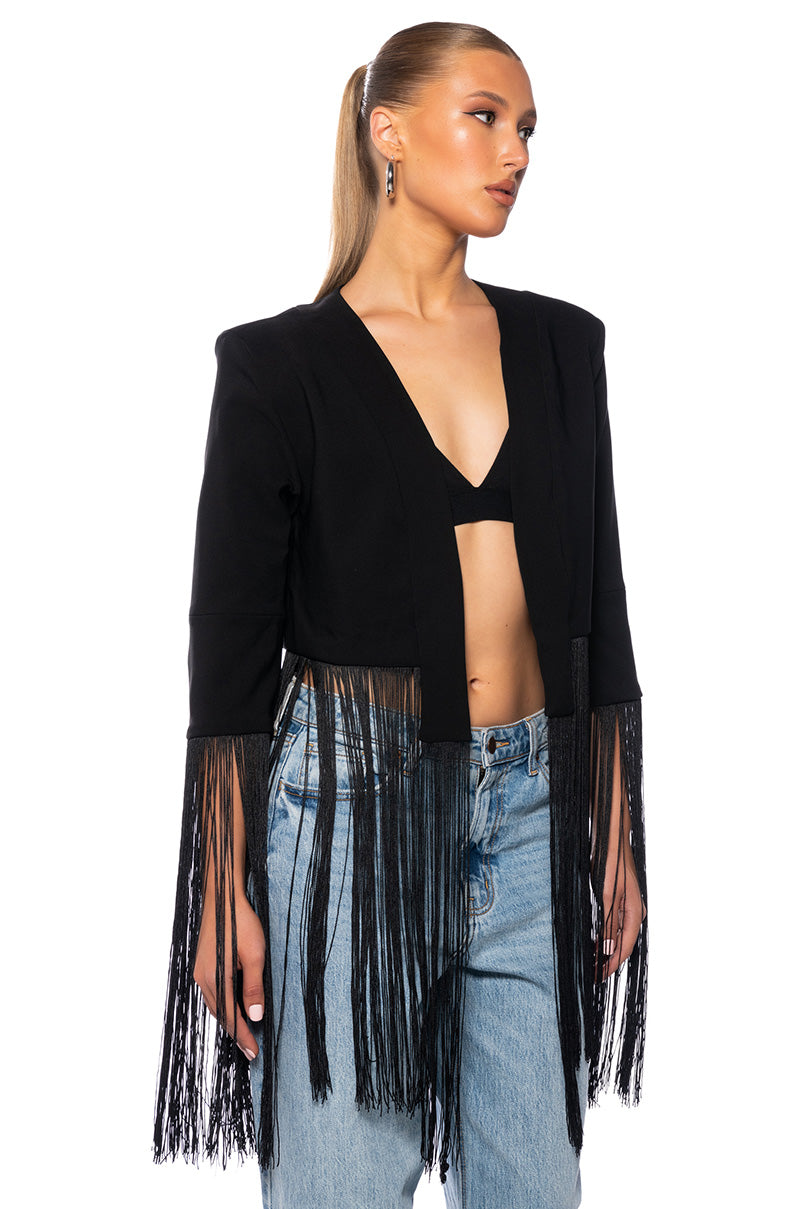 FRINGED UP BLAZER
