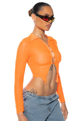 GEMMA KEYHOLE LONG SLEEVE SHIRT