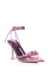 GENTLE WHISPER EMBELLISHED PVC PUMP IN PINK