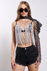 I CAN SEE THE FUTURE METAL CHAIN TOP