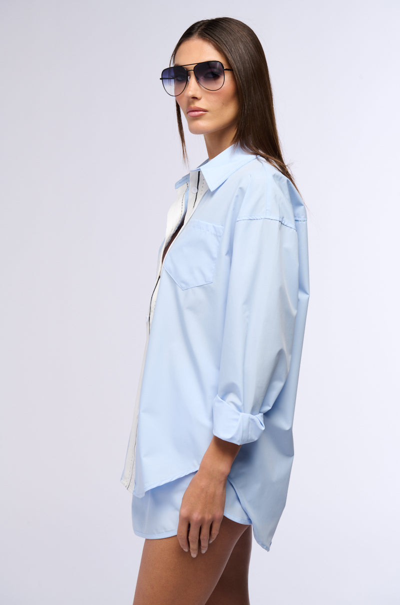 LADY LOVE BUTTON DOWN TOP