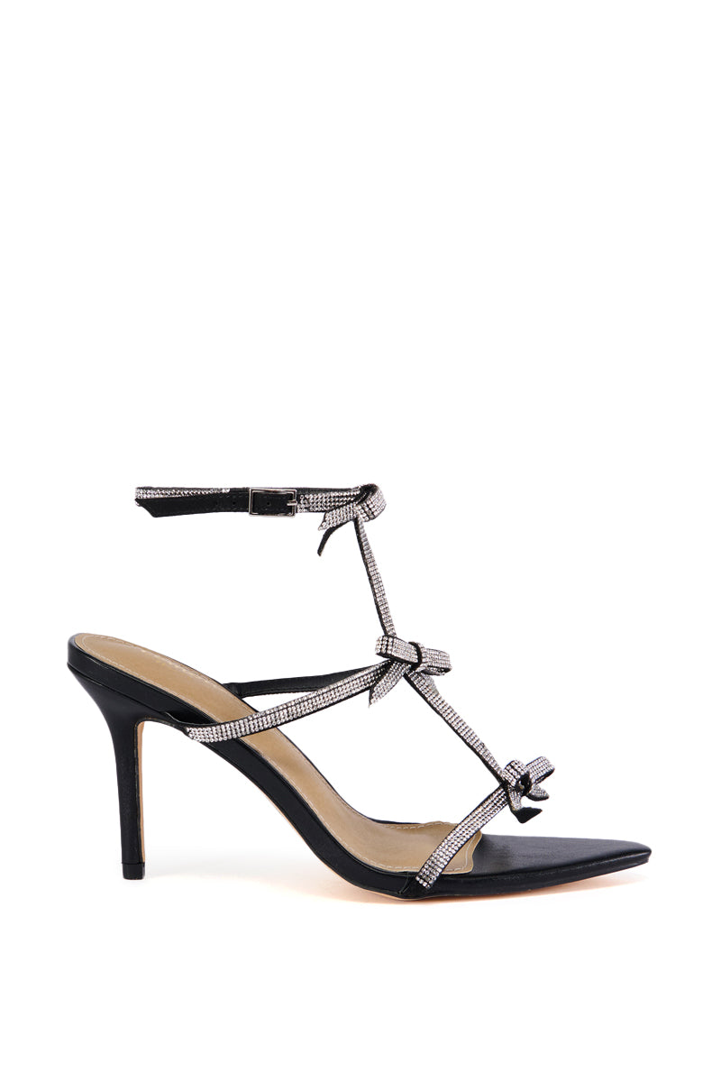 MICRODOSE BLACK SPARKLE STILETTO SANDAL