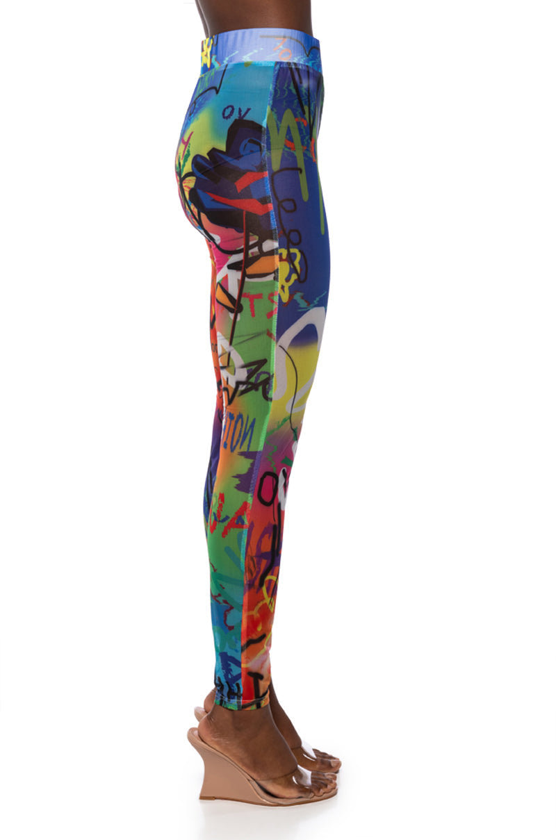 MIND GAMES HIGH WAISTED MESH LEGGING