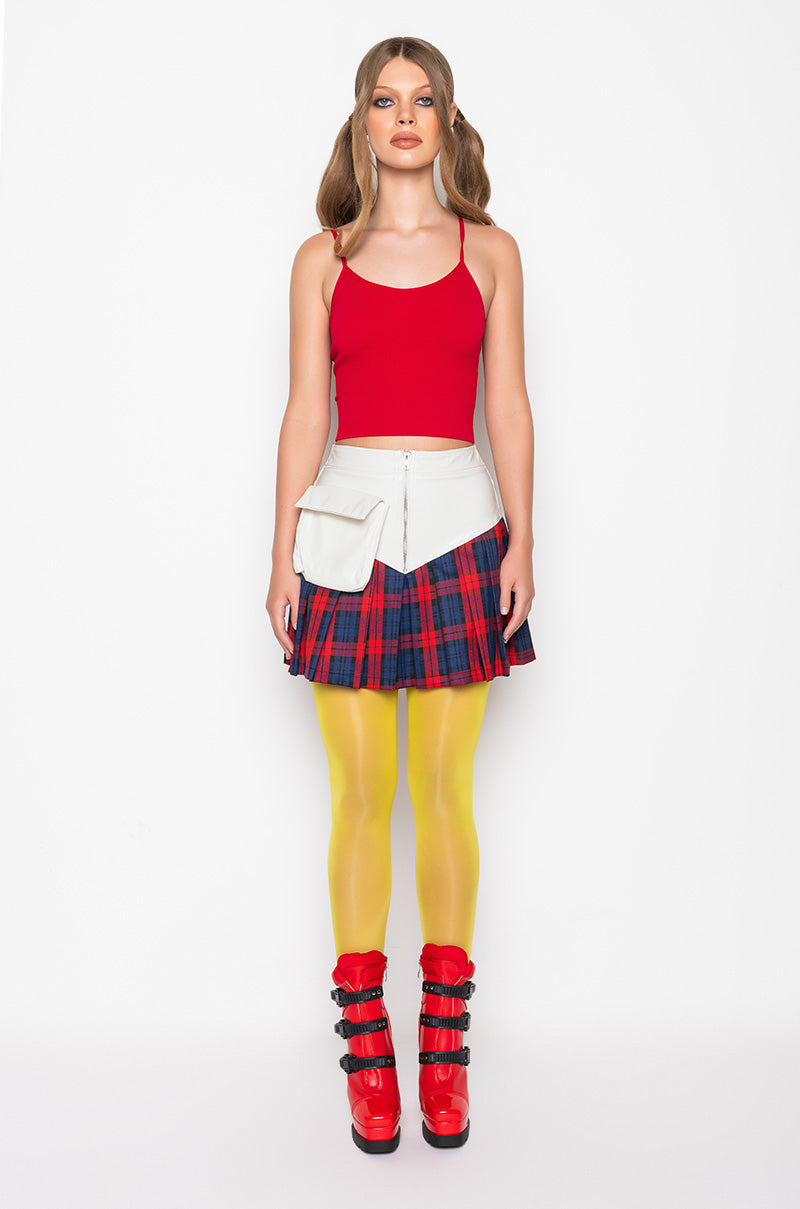 MIX IT ALL PLEATED MINI SKIRT