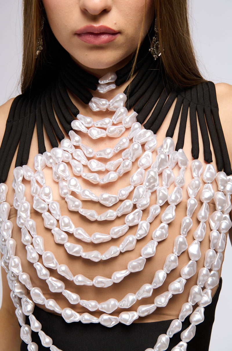 NEVER LOSE ME BEADED TOP