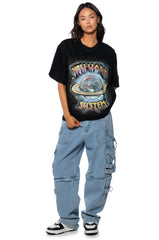 NEW WORLD SYSTEM EMBELLISHED GRAPHIC TEE