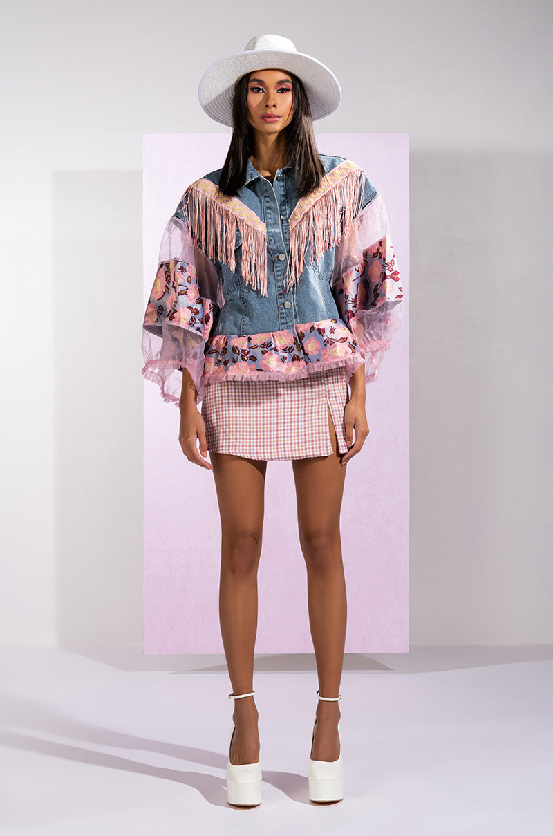 ONE STEP AHEAD MINI SKIRT WITH SLIT
